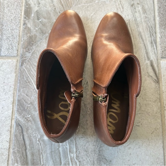 Sam Edelman Petty Chelsea Brown Leather Ankle Bootie, Size 8. - Picture 11 of 12
